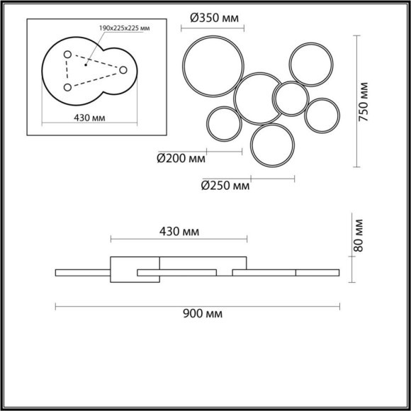 Потолочная люстра светодиодная диммируемая с пультом Norbert 5254/99CL Потолочная люстра светодиодная диммируемая с пультом Norbert 5254/99CL