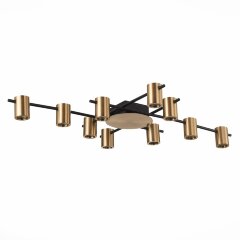 SL1207.402.10 Светильник потолочный ST-Luce Черный/Латунь GU10 10*7W VEROLI SL1207.402.10 Светильник потолочный ST-Luce Черный/Латунь GU10 10*7W VEROLI