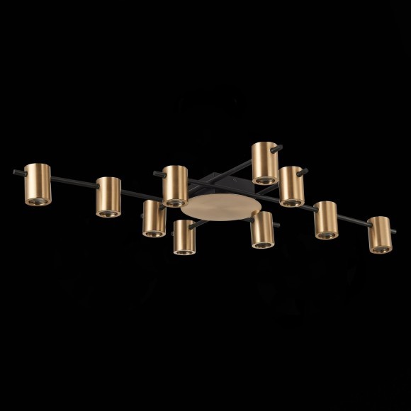 SL1207.402.10 Светильник потолочный ST-Luce Черный/Латунь GU10 10*7W VEROLI SL1207.402.10 Светильник потолочный ST-Luce Черный/Латунь GU10 10*7W VEROLI