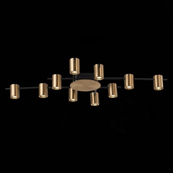 SL1207.402.10 Светильник потолочный ST-Luce Черный/Латунь GU10 10*7W VEROLI SL1207.402.10 Светильник потолочный ST-Luce Черный/Латунь GU10 10*7W VEROLI