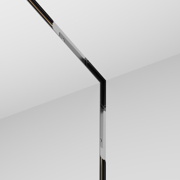 Угловой коннектор с потолка на стену для шинопровода в шпаклевку Maytoni Levity TRA184ICL-13B