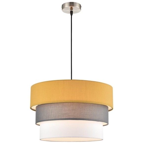 8038/3 MODERNI LN24 никель/желтый/серый/белый, металл/текстиль Подвесной светильник Е27 3*60W 220V ILAIDA 8038/3 MODERNI LN24 никель/желтый/серый/белый, металл/текстиль Подвесной светильник Е27 3*60W 220V ILAIDA