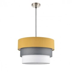 8038/3 MODERNI LN24 никель/желтый/серый/белый, металл/текстиль Подвесной светильник Е27 3*60W 220V ILAIDA 8038/3 MODERNI LN24 никель/желтый/серый/белый, металл/текстиль Подвесной светильник Е27 3*60W 220V ILAIDA