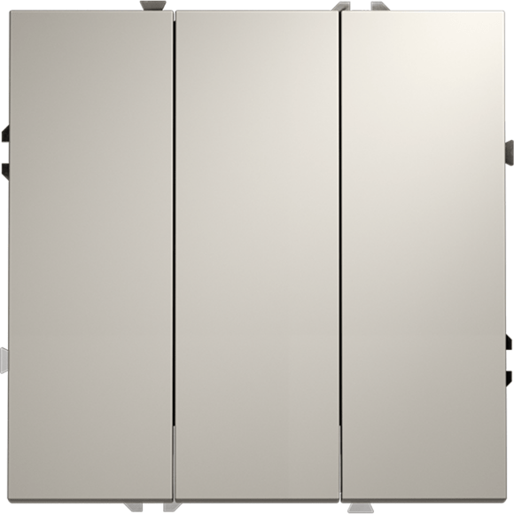 Выключатель встраиваемый VOLTUM S70 трехклавишный 10А, (кашемир)