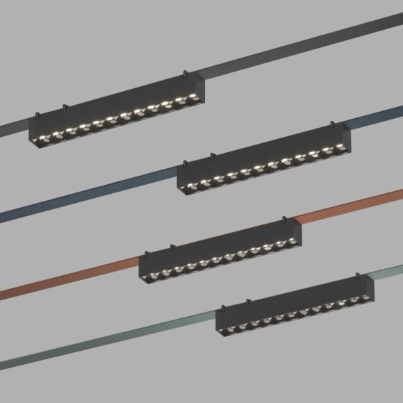 DK5570-BK Cветодиодный светильник на ременный шинопровод Denkirs Belty CRI90+ 4000К 1020Лм 24° 12Вт DK5570-BK Cветодиодный светильник на ременный шинопровод Denkirs Belty CRI90+ 4000К 1020Лм 24° 12Вт