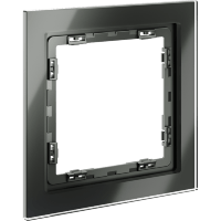 Рамка стеклянная VOLTUM S70 на 1 пост, (титан, стекло)