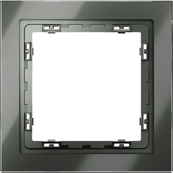 Рамка стеклянная VOLTUM S70 на 1 пост, (титан, стекло)