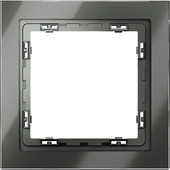 Рамка стеклянная VOLTUM S70 на 1 пост, (титан, стекло)