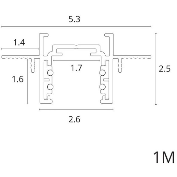 Тонкий магнитный шинопровод 3м встраиваемый в ГКЛ потолок 12.5мм Arte Lamp Optima A730333 Тонкий магнитный шинопровод 3м встраиваемый в ГКЛ потолок 12.5мм Arte Lamp Optima A730333