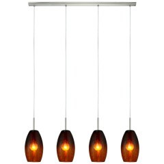 88949 BATISTA Подвесной потолочный светильник люстра с 4 лампами E27, 240Вт, металл, стекло, никель 88949 BATISTA Подвесной потолочный светильник люстра с 4 лампами E27, 240Вт, металл, стекло, никель