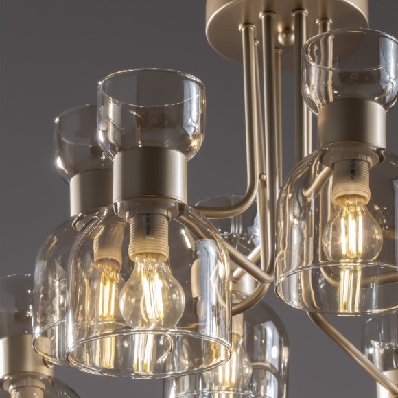 Люстра потолочная Freya FR5094PL-08G Isla под лампы 8xE14 40W