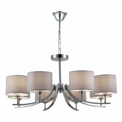 SLE105303-08 Светильник подвесной Хром/Серый E14 8*40W LINDA SLE105303-08 Светильник подвесной Хром/Серый E14 8*40W LINDA