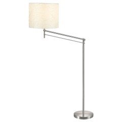 91024 EGLO SIENDA Торшер напольный с 1 лампой E27, 60Вт, механический выключатель, никель, ткань 91024 EGLO SIENDA Торшер напольный с 1 лампой E27, 60Вт, механический выключатель, никель, ткань