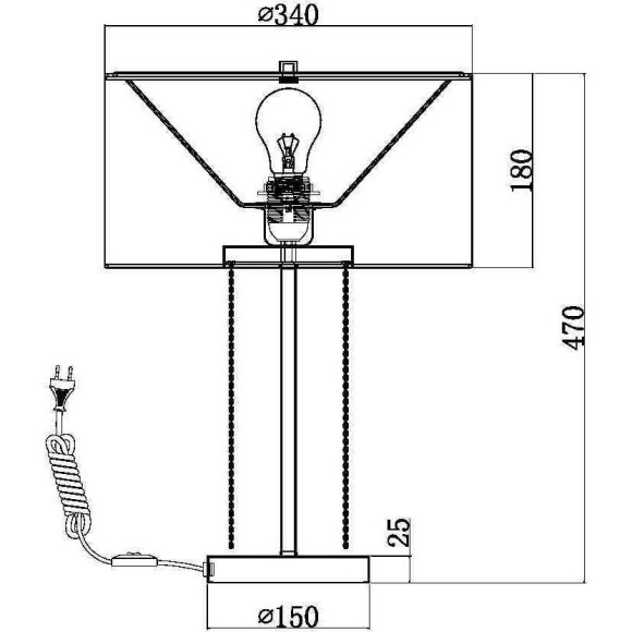 Настольный светильник Maytoni MOD151TL-01G