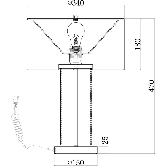 Настольный светильник Maytoni MOD151TL-01G