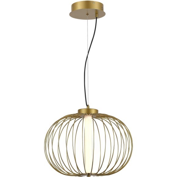 SL6124.203.01 Светильник подвесной ST-Luce Золотистый/Золотистый LED 1*10W 3000K SLICE