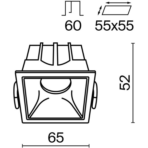 Встраиваемый светильник Maytoni DL043-01-10W3K-SQ-W Alfa LED светодиодный LED 10W