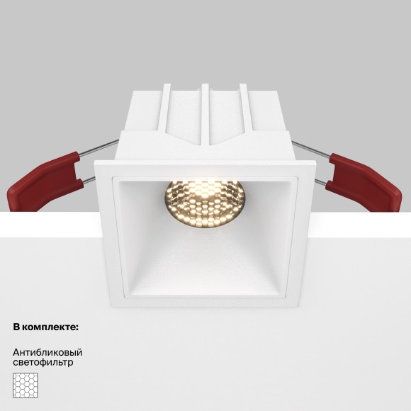 Встраиваемый светильник Maytoni DL043-01-10W3K-SQ-W Alfa LED светодиодный LED 10W