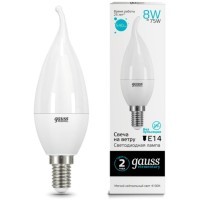 34128 Лампа Gauss Elementary Свеча на ветру 8W 540lm 4100K Е14 LED 1/10/50