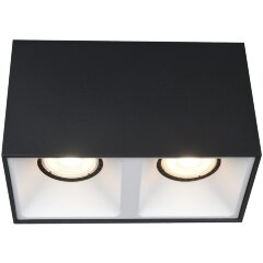 ST168.452.02 Светильник потолочный Черный GU10 2*50W IP20 L82,5xW165xH104 220V Без ламп Накладные светильники