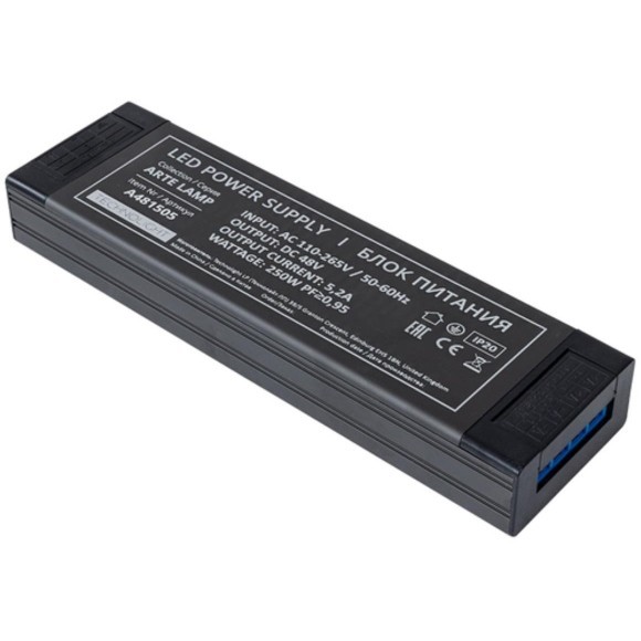 Блок питания 48V 300W 5.2А для светодиодной ленты Arte Lamp PRO A481505N