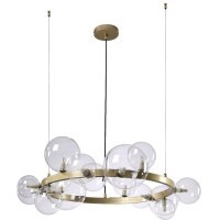 Люстра Crystal Lux AGATA SP15 V2 GOLD/TRANSPARENTE