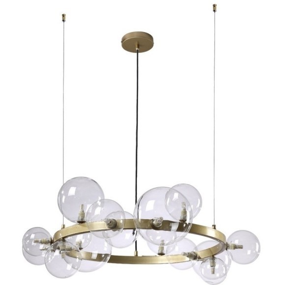 Люстра Crystal Lux AGATA SP15 V2 GOLD/TRANSPARENTE