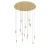 390361 MIRADOR Светодиодная диммируемая люстра 52.8Вт 5440Лм 3000K золото/прозрачный пластик