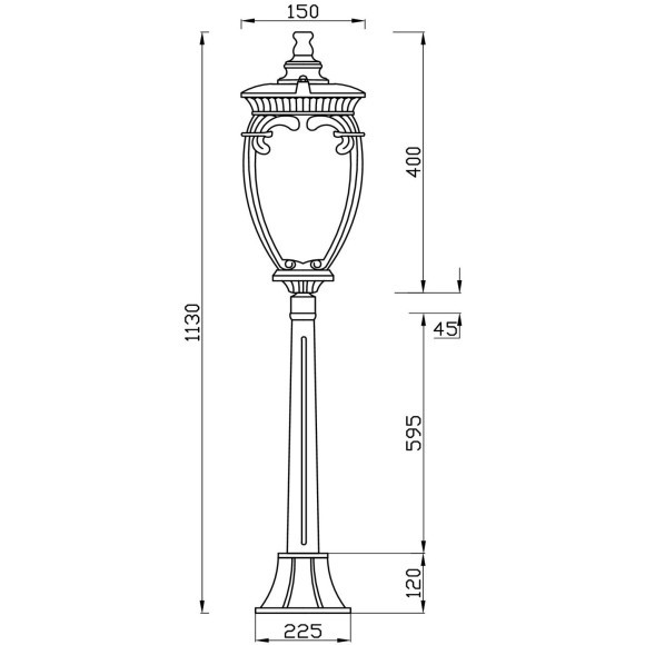 Уличный наземный светильник Maytoni O414FL-01GB1 Fleur IP44 под лампу 1xE27 60W Уличный наземный светильник Maytoni O414FL-01GB1 Fleur IP44 под лампу 1xE27 60W