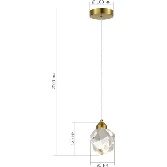 SL6114.203.01 Подвес ST-Luce Золотистый/Прозрачный LED 1*3W 3000K CASCATO SL6114.203.01 Подвес ST-Luce Золотистый/Прозрачный LED 1*3W 3000K CASCATO