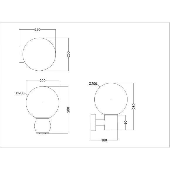 Настенный светильник (бра) Outdoor O598WL-01B