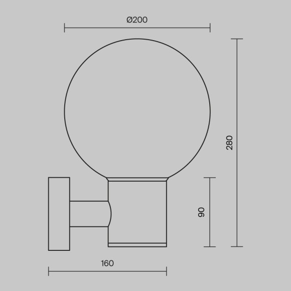 Настенный светильник (бра) Outdoor O598WL-01B
