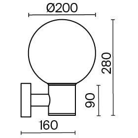 Настенный светильник (бра) Outdoor O598WL-01B
