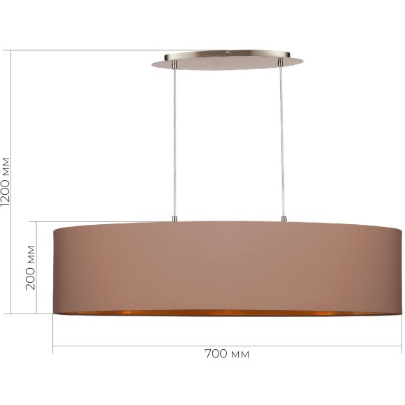 SLE300553-03 Светильник подвесной Никель/Темно-бежевый, Золотистый E27 3*40W BRESCIA SLE300553-03 Светильник подвесной Никель/Темно-бежевый, Золотистый E27 3*40W BRESCIA