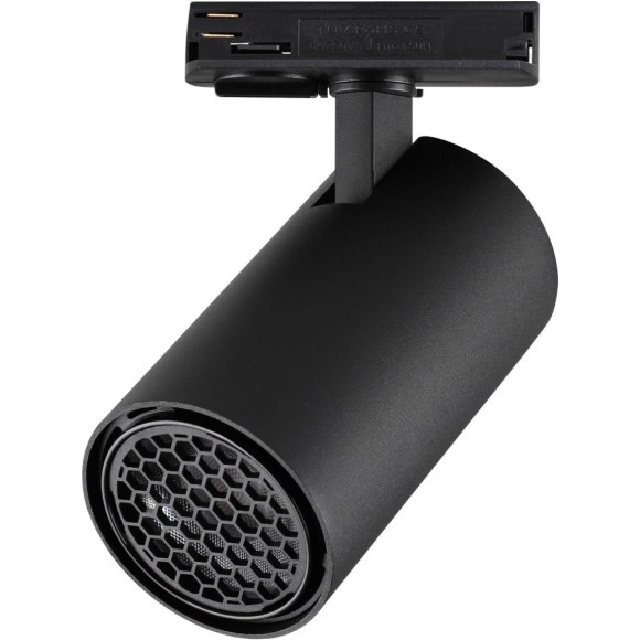 Novotech SELENE 359921 Трековый однофазный трехжильный LED-светильник минимализм, 20Вт, 1264Лм, 3000К, угол 36°, CRI90, UGR19, 220В, IP20, черный алюминий, поворот 355°/90°, длина 137,5 мм, ширина 65 мм, высота 99 мм