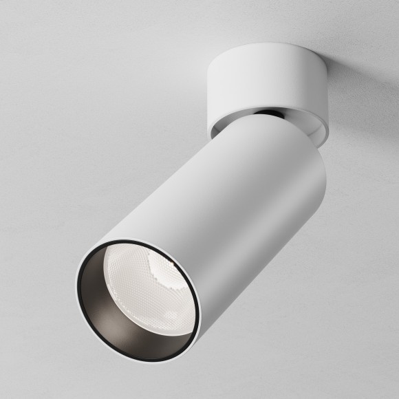 Накладной белый светодиодный спот с узким углом рассеивания 9° 4000К 12Вт 750лм Maytoni FOCUS LED C055CL-L12W4K-SS-W