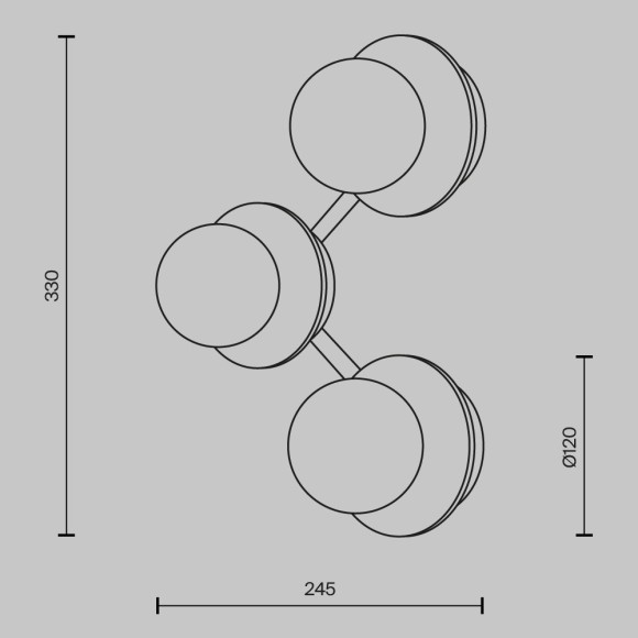 Настенный светильник (бра) Maytoni MOD331WL-L6BS3K Настенный светильник (бра) Maytoni MOD331WL-L6BS3K
