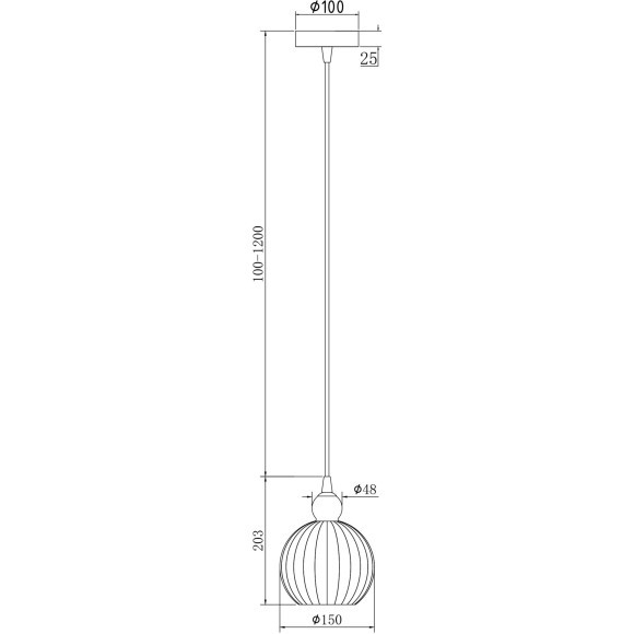 Подвесной светильник Maytoni P006PL-01BS