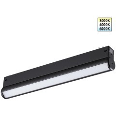 359952 Черный трековый линейный светильник с перекл. цв. температуры 3000;4000;6000К 18Вт 1080Лм CRI90 Novotech VECTOR 359952 Черный трековый линейный светильник с перекл. цв. температуры 3000;4000;6000К 18Вт 1080Лм CRI90 Novotech VECTOR