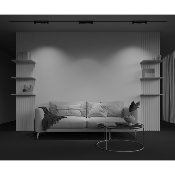 Однофазный двужильный светодиодный трековый светильник Maytoni Unity TR010-1-10W3K-M-B Points Rot 3000К 750Лм CRI90+ 36° 10Вт