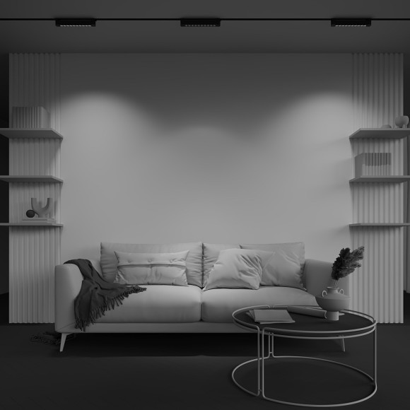 Однофазный двужильный светодиодный трековый светильник Maytoni Unity TR010-1-10W3K-M-B Points Rot 3000К 750Лм CRI90+ 36° 10Вт