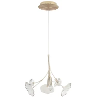 MARGO SP1 2370/201 Crystal Lux Золотой подвесной светильник с керамическими и хрустальными элементами, 1 x E14 до 40 Вт, Ø280 мм, H310 мм, IP20, 220 В