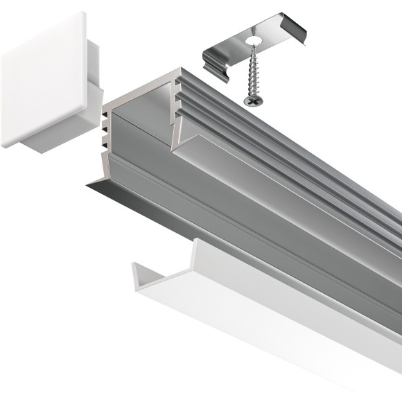 Алюминиевый профиль встраиваемый 22x12 ALM006S-2M Алюминиевый профиль встраиваемый 22x12 ALM006S-2M