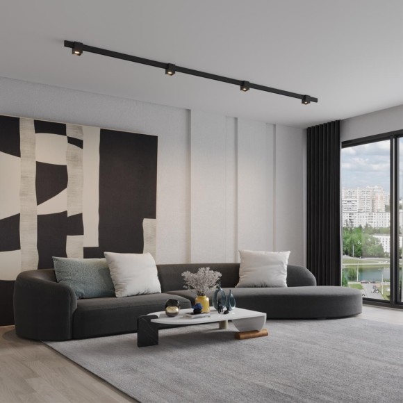 Трековый светильник диммируемый со сменой цв.температуры, пульт ДУ/Tuya Smart Life IP20 LED 10W 48V 3000-6000K Novotech FLUM 359519