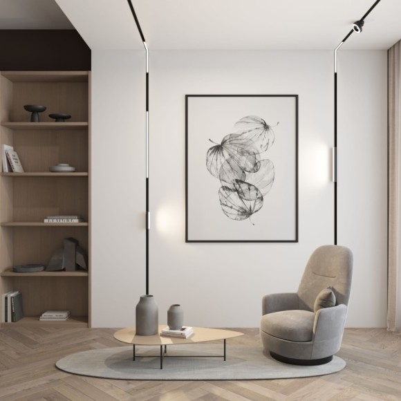 DK8027-BK Трековый магнитный светодиодный SMART (TUYA, Алиса, Wi-Fi, пам. настроек) светильник Denkirs SMART 220V CRI90+ 3000-6000К 600Лм 120° 12Вт