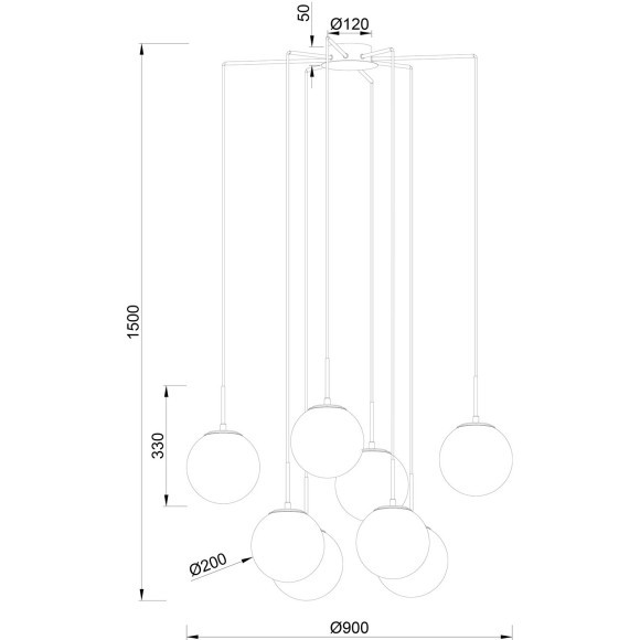 Люстра подвесная Stilfort 2168/02/08P серия Antell