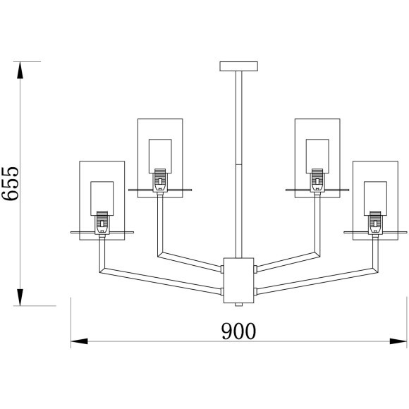 Люстра на штанге Freya FR5206PL-09FG Felicity под лампы 9xE14 60W Люстра на штанге Freya FR5206PL-09FG Felicity под лампы 9xE14 60W