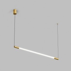 DK4318-BR Светильник подвесной цилиндр золотой Denkirs AURA 25Вт 3000К 1200x40x1500мм