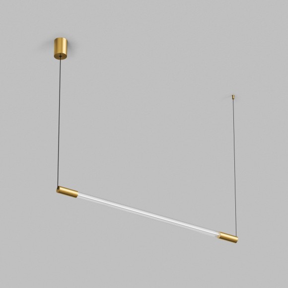 DK4318-BR Светильник подвесной цилиндр золотой Denkirs AURA 25Вт 3000К 1200x40x1500мм