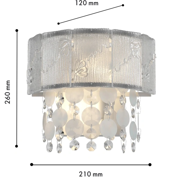 4782-2W, Настенный светильник, полукруглая бра Favourite с двумя лампами цоколя E14, Ламп нет в наличии